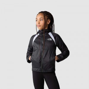 Girls' The North Face Never Stop Windbreaker Black | NZ-3109685