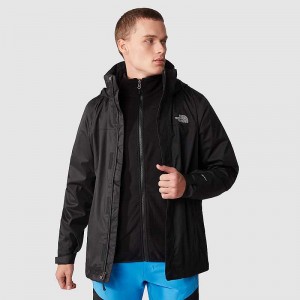 Men's The North Face Evolve II Triclimate® 3 In 1 Jackets Black | NZ-0467591