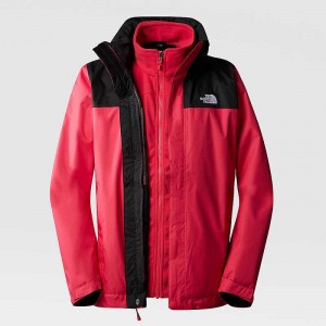 Men's The North Face Evolve II Triclimate® 3 In 1 Jackets Red / Black | NZ-3180645