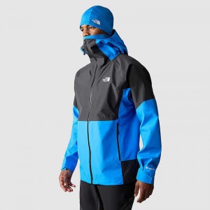 Men's The North Face Jazzi GORE-TEX® Rain Jackets Blue / Black | NZ-4039816