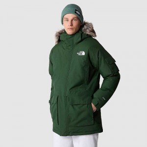 Men's The North Face Recycled McMurdo Parka Deep Green | NZ-0731265