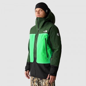 Men's The North Face Summit Verbier GORE-TEX® Rain Jackets Deep Green / Green | NZ-0169375