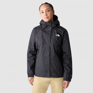 Women's The North Face Antora Lightweight Jackets Black | NZ-4521967