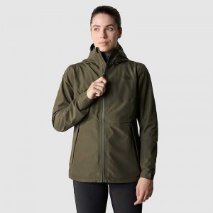 Women's The North Face Dryzzle FUTURELIGHT™ Lightweight Jackets Grey Brown Green | NZ-4082519