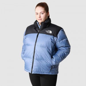 Women's The North Face Plus Size 1996 Retro Nuptse Down Jackets Blue | NZ-1792834